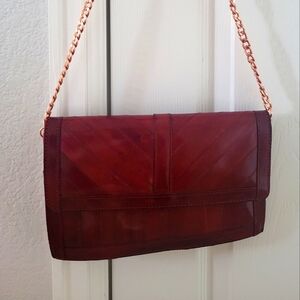 Elegant Red Leather Women's Bag